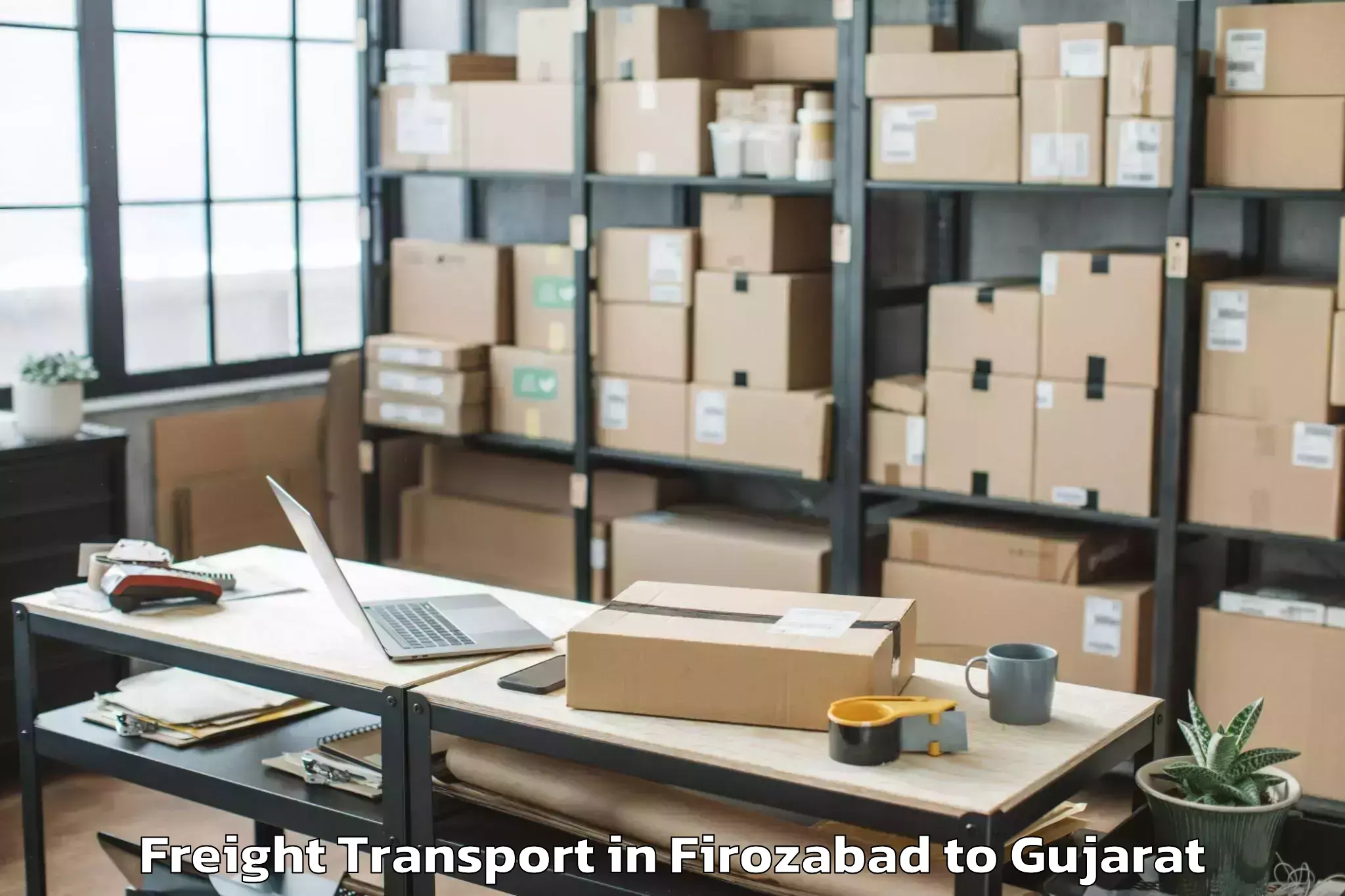 Professional Firozabad to Thasra Freight Transport